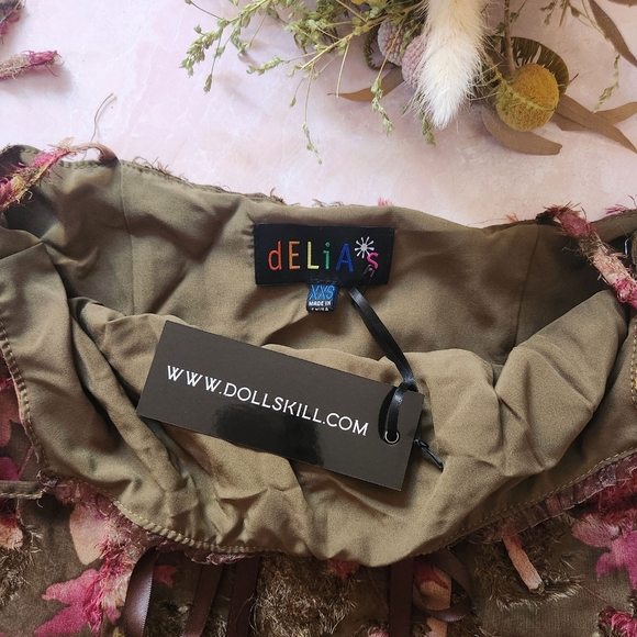 Delias by Dolls Kill Blossom Bestie Midi Dress + Free Leg Warmers - NWT - Picture 8 of 9